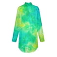 thumbnail image 4 of FrzhBrz St Patricks Day Shirt Women Mock Neck Plus Size Saint Patricks Day Shirts Shamrock Clover Print Long Sleeve Graphic Holiday Tee Tops, 4 of 4