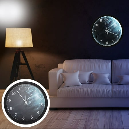 WHAMVOX Modern Art Atmosphere Glass Wall Clock Multi Color for Homeowners Indoor Use 1Set 11.8In