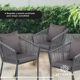 thumbnail image 4 of Silla Rattan Cuerda Artesanal Acolchada Minimalista 6 Piezas, 4 of 8