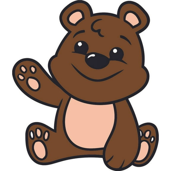 Cartoon Teddy Bear Bears Animal for Kids Rooms Zoo Safari Animals Design Wall Decals for Bedroom Bathroom Animal Animals Children's Vinyls Kids Vinyl Art Decal Walls Rooms Size (40x20 inch)