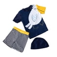 thumbnail image 1 of Toddler Boys Summer Swim Trunks 3 Pieces Boy Rash Guard Quick Dry Cartoon Cute Student Swimsuit Spring Beach Bathing Suits 12-18M, 1 of 6