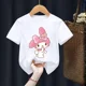 thumbnail image 3 of Camiseta de algodón para niños, camiseta kawaii, dibujos animados de anime Sanrio, ropa informal para niños, camiseta para niñas y niños, moda Y2K, 3 of 5
