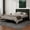 Black, variant on NNV Twin Upholstered Platform Bed with Vertical Channel Tufted Headboard,Wooden Slats Support,Green Velvet