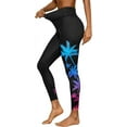 thumbnail image 3 of Alove Women Printing Swimming Pants High Waisted Long Swim Pants Swim Leggings Swim Tights Colorful Leaves Print, 3 of 8