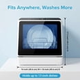 thumbnail image 2 of Portable Countertop Dishwasher with Built-in Light, 6 Wash Modes, Dual Water Supply System, LED Digital Control Panel, Compact Mini Dishwasher for Home, Apartment, Dorm, Boat and RV, 2 of 7