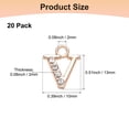 thumbnail image 3 of Uxcell 20 Pack Rhinestone V Letter Charm for DIY Bracelet/Wristbands/Jewelry Gold 0.39" x 0.51", 3 of 6