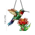 thumbnail image 3 of Birds 2D Acrylic Holiday Ornament with Stained Glass Effect, Window Hanging Suncatcher for Family Friends, Holiday Decorations, Birthday Gift, 3 of 6