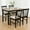 Black, variant on Duhome Dining Set 5-Piece Dining Room Set, 1 Farmhouse Wood Dining Table with 4 Fabric Chairs Set for Living Room, Grey