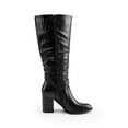 thumbnail image 2 of DREAM PAIRS Women's Knee High Slouch Boots Side Zipper Chunky Heel Tall Boots with Buckle, 2 of 6