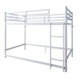 thumbnail image 6 of Leumius Metal Loft Bed,Twin Over Twin Bunk Bed with with Safety Guard Rails and Space-Saving Design,White, 6 of 7