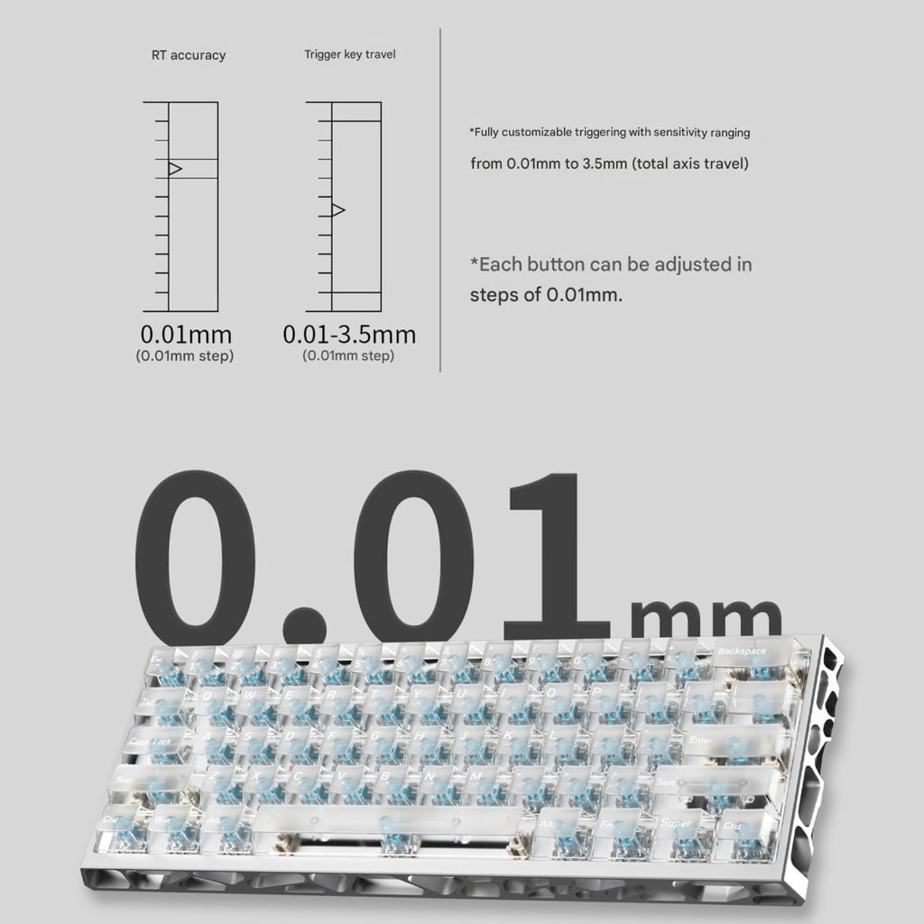 High Switches Keyboards Aluminum Alloy Construction Ergonomic Hollows Design For Gamers