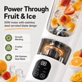thumbnail image 4 of STARBIAO Portable Blender 19.6 oz Personal Juicer Cup, USB-C Rechargeable Mini Blender for Shakes & Smoothies, 12-Blade Stainless Steel, 4 Modes, Digital Display, Self-Cleaning, White, 4 of 13