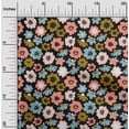 thumbnail image 2 of oneOone Polyester Spandex Black Fabric Asian Retro Floral Quilting Supplies Print Sewing Fabric By The Yard 56 Inch Wide, 2 of 4
