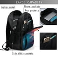 thumbnail image 4 of Pofeuu Cosmic Paint Swirl Print Storage Laptop Backpack with USB Charging Port[Water Resistant] College Computer Bookbag Fits, 4 of 7