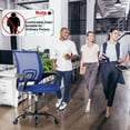 thumbnail image 4 of Dkelincs Mesh Office Chair Computer Desk Chair with 360° Casters & Armrest, Blue, 4 of 7