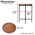 thumbnail image 5 of BIRDROCK HOME Folding Side Table with Removable Wood Tray - Black Metal Foldable Nightstand - Indoor Use Only - Bar Coffee Drinks Food Serving Tray - Decorative Modern End Accent - Natural Acacia, 5 of 9