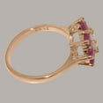 thumbnail image 4 of LBG British Made 14k Rose Gold Natural Opal & Ruby Womens Statement Ring - 33 size options - Size 11.5, 4 of 6