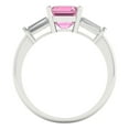 thumbnail image 4 of Clara Pucci 14K White Gold 1.62ct Pink Three-Stone Ring for Women, 4 of 7
