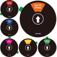 thumbnail image 1 of Office Door Sign, Do Not Disturb/Come in Welcome/Out of Office/In a Meeting/Back Soon/Working Remotely 6 Options, LJSCARE Privacy Door Sign 6 inch (Black), 1 of 6