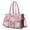 Pioneer Flower Floral-2, variant on Teacher Tote Bag,Pioneer Flower Floral Print Pattern Teacher Utility Tote Bag,Large Work Tote Bags for Women with Multiple Pockets,Top Zipper Closure,13.8x10.6x6.7 Inch
