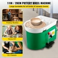 thumbnail image 2 of BENTISM Pottery Wheel Machine 11", 0-300rpm Ceramic Wheel, 350w Foot Pedal Shaping Tools 1pc Apron, 2 of 9