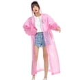 thumbnail image 2 of Poncho de lluvia portátil para adultos, Poncho de lluvia PEVA con capucha, puños elásticos, Poncho de lluvia largo, 2 of 6