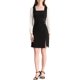 thumbnail image 1 of INSPIRE CHIC Vestido de Manga Larga con Cuello Cuadrado y Panel Contrastante para Mujeres Negro XS, 1 of 6