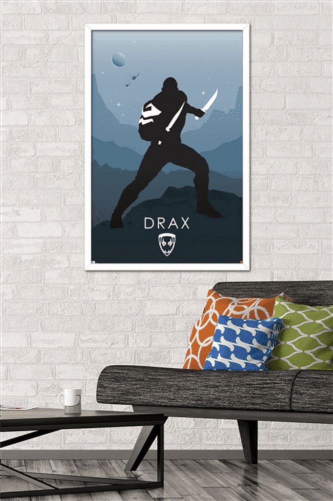 Marvel Heroic Silhouette - Drax Wall Poster, 22.375" x 34", Framed