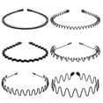 thumbnail image 1 of 6 diademas onduladas unisex de metal para el pelo, accesorios para el pelo comunes para mujeres y hombres, 1 of 7