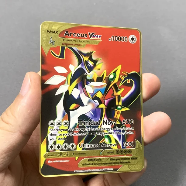 pokemon metal gold card arceus vmax Arceus VMAX Gold Metal Pokemon Card