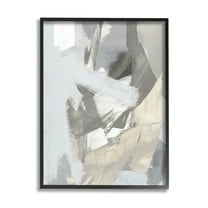 Stupell Industries Chaotic Grey Abstraction Abstract Painting Black Framed Art Print Wall Art, 24 x 30