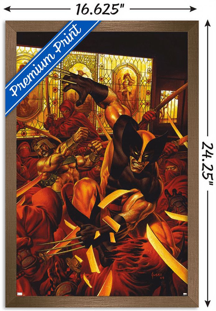 Marvel Comics - Wolverine Hercules: Myths Monsters & Mutants #1 Wall Poster, 14.725" x 22.375", Framed