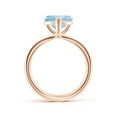 thumbnail image 2 of Angara Natural 1.8 Ct. Aquamarine Solitaire Ring in 14K Rose Gold for Women (Ring Size: 8), 2 of 8