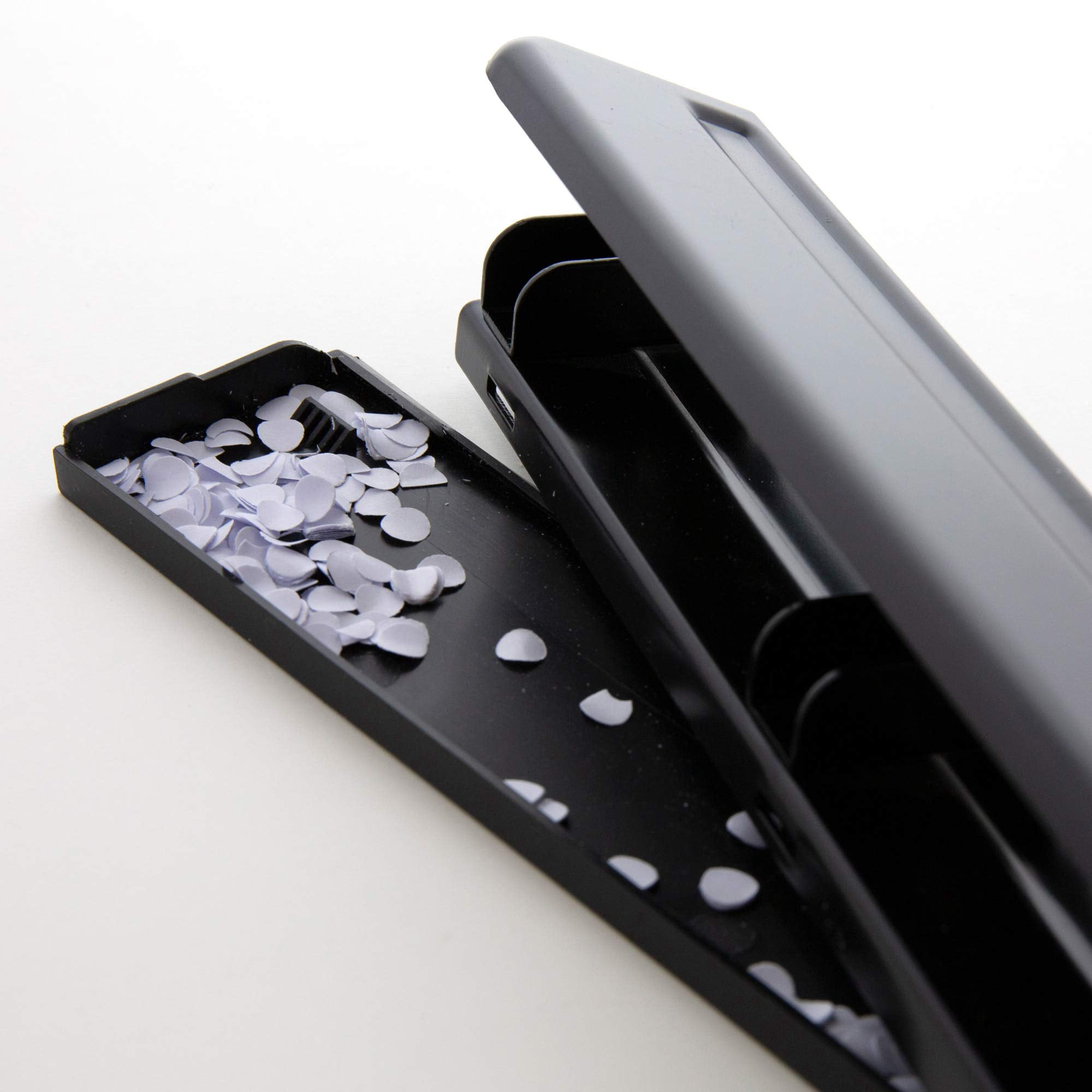 BAZIC Paper Punch 3 Hole 1/4" w/ Chip Tray Holder, 10 Sheets Capacity, 2-Pack