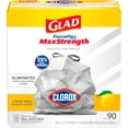 thumbnail image 1 of Bolsas de basura Glad ForceFlex MaxStrength con Clorox 13 L 90 unidades, 1 of 7