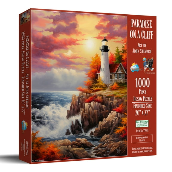 SUNSOUT INC - Paradise on the Cliff - 1000 pc Jigsaw Puzzle by Artist: John Stewart - MPN # 77024