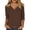 Coffee, variant on SBYOJLPB Women's Top 3/4 Sleeve V-Neck Solid Color Tops