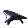 thumbnail image 3 of Ocarina de cerámica de 12 agujeros, pintada a mano, aprendizaje para principiantes, estilo de regalo de Navidad 1, 3 of 5