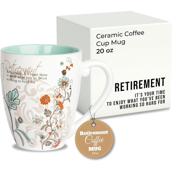 Pavilion Gift Company - Drink Decor 20 oz Retirement Coffee Mug
