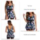 thumbnail image 5 of Traje de baño Tankini para mujer, traje de baño de dos piezas con lazo frontal, Control de barriga, elástico, transpirable, sin espalda, traje de baño con flor de lirio, pantalones cortos negros M, 5 of 6
