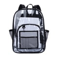 thumbnail image 2 of Heavy Duty Clear Backpack Large Transparent Bag for School Stadium Events Travel Camping PVC 3PCS, 2 of 7