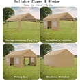 thumbnail image 2 of Lumiparty 13' x 20' Heavy Duty Outdoor Carport, Portable Car Tent Garage with 4 Roll-up Windows & 4 Doors, for Pickup Truck, Tractor,Boat,Motor, Yellow, 2 of 8