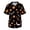 ABC28-Earthy Yellow, variant on Scrubs For Men Halloween Scrub Tops Pumpkin Bat Print Nurse Shirt Funny Short Sleeve Vneck Workwear Uniforms With Both Side Pocket Brown XL