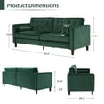thumbnail image 4 of YODOLLA 84.2" Green Velvet Sofa Couch, Mid Century Modern Sofa-Green, 4 of 6