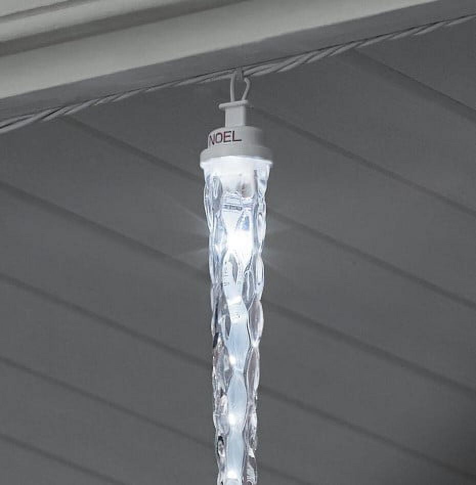 48 Light White Shooting Star Icicle LED String Light 8 Count