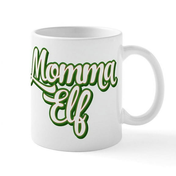CafePress - Momma Elf - 11 oz Ceramic Mug - Novelty Coffee Tea Cup