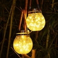 thumbnail image 1 of Lámpara solar colgante Jadeshay vidrio agrietado funcionalidad alta precisión, 1 of 7