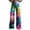 504_Blue, variant on Pants for Women New Summer Flower Wide Leg Pants Lightweight And Loose Casual Colorful Pants Imitation Jeans Blue L Trousers