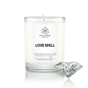 ForeverWick Diamond Candle 14oz Love Spell Soy Wax Candle With Diamond Inside - Gift For Her, Diamond