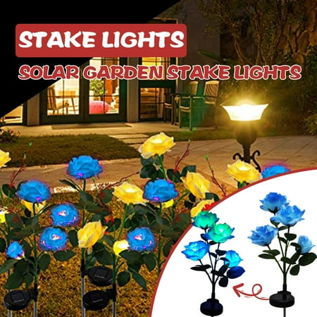 

NIUREDLTD Decorative Outdoor Lights Stake LED Lamp Solar Outdoor Solar Garden Head Patio & Garden